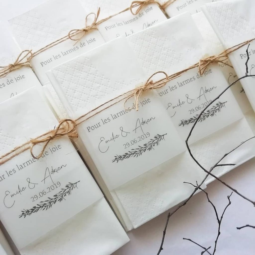Mouchoir mariage Pour les larmes de joie