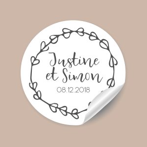 Stickers mariage Rustique