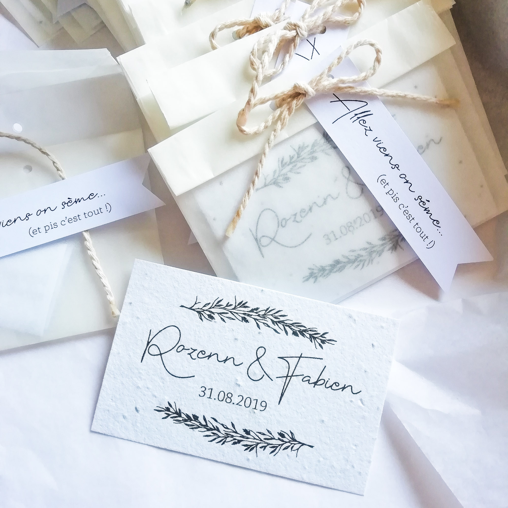 carte à planter mariage