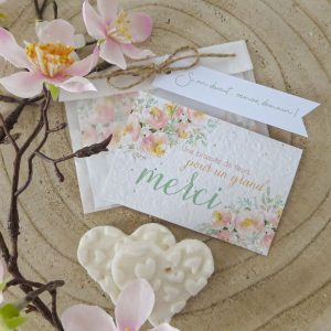 Carte à planter "merci"