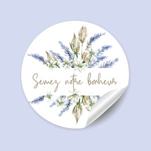 stickers mariage Lavande Semez notre bonheur
