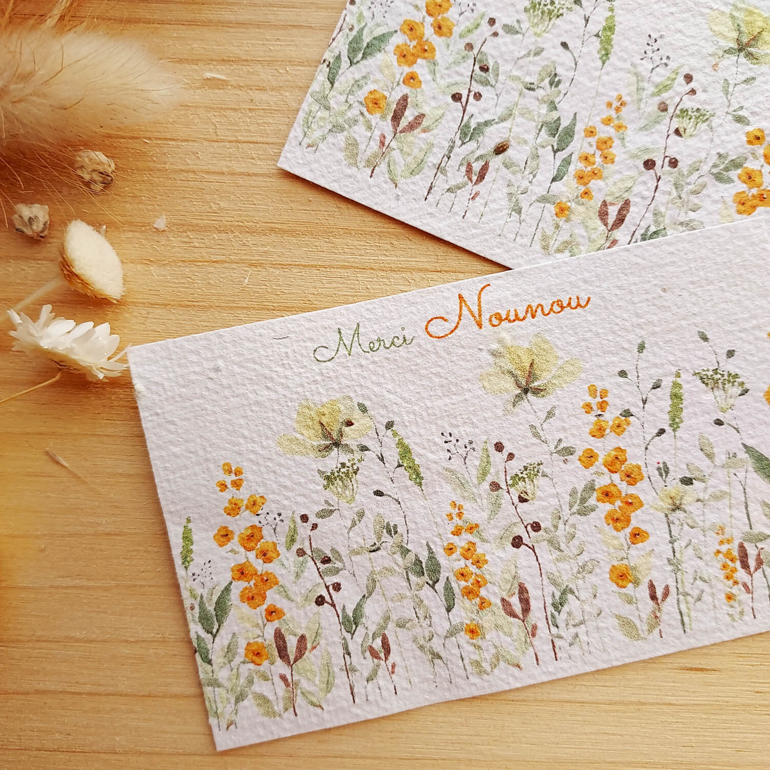 Cartes à planter merci Nounou merci Maitresse