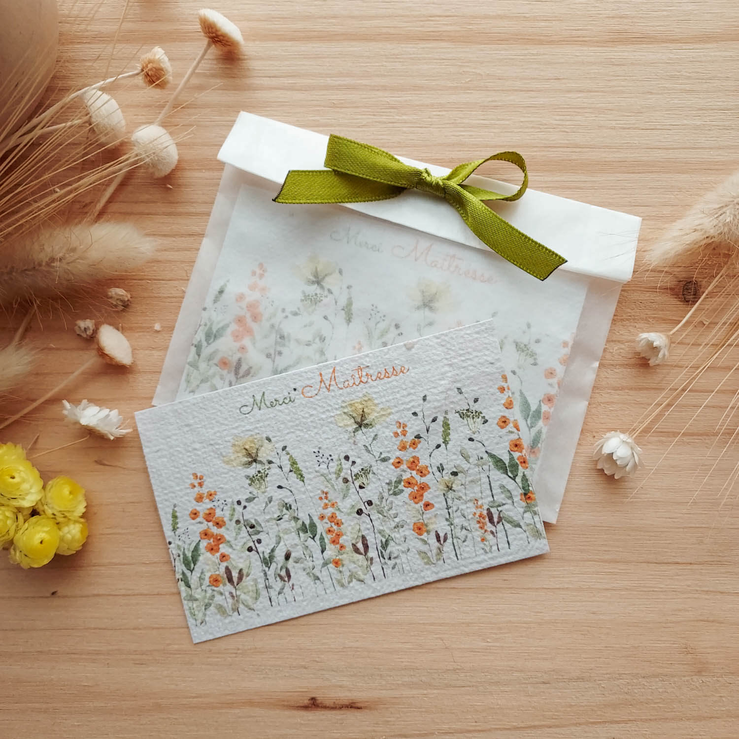 Cartes à planter merci Nounou merci Maitresse