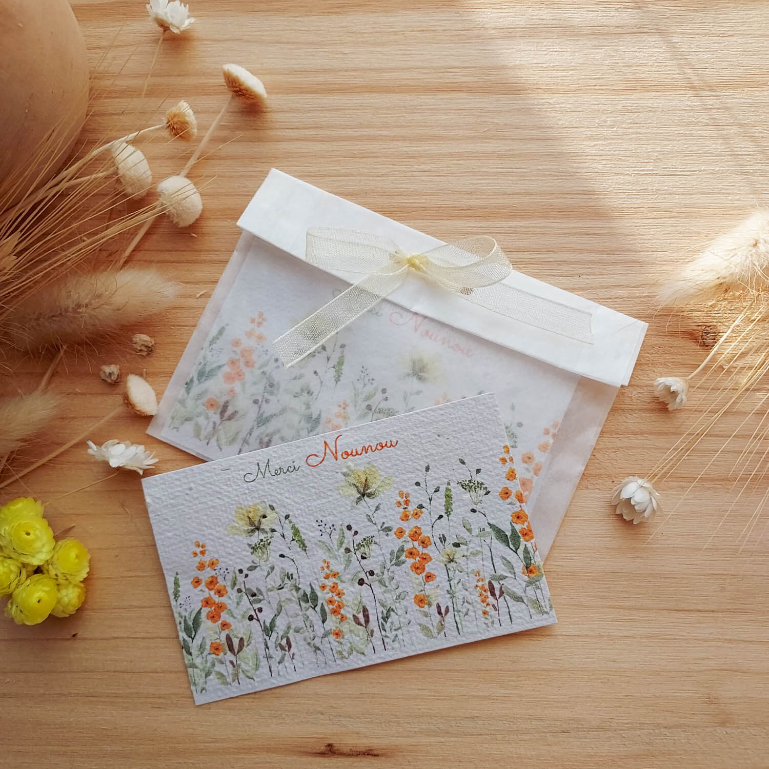 Cartes à planter merci Nounou merci Maitresse