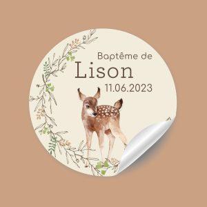 etiquettes autocollantes personnalisées animaux de la forêt